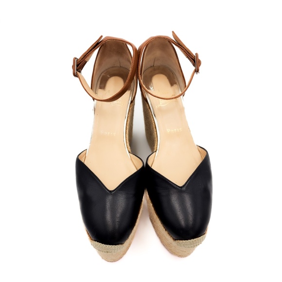 Christian Louboutin Une Plume 140 Ankle Strap Platform Espadrilles Shoes EU 38 - Picture 4 of 8